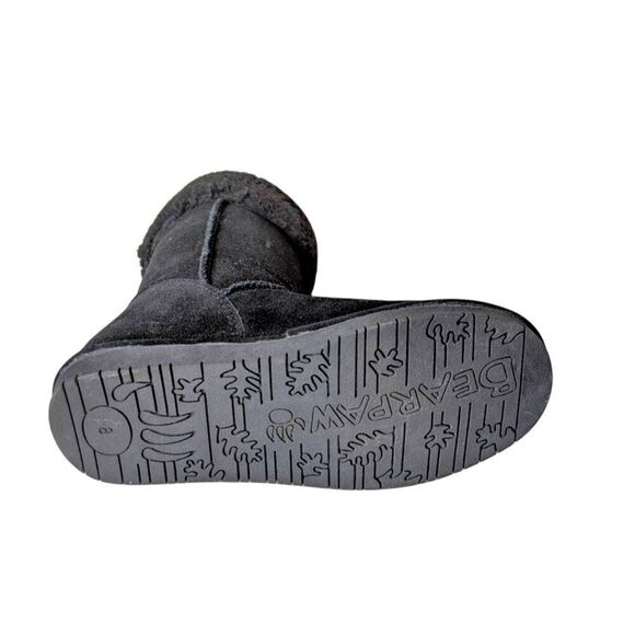 BEARPAW Marissa Black Suede Winter Boot Size 8 - Picture 6 of 6